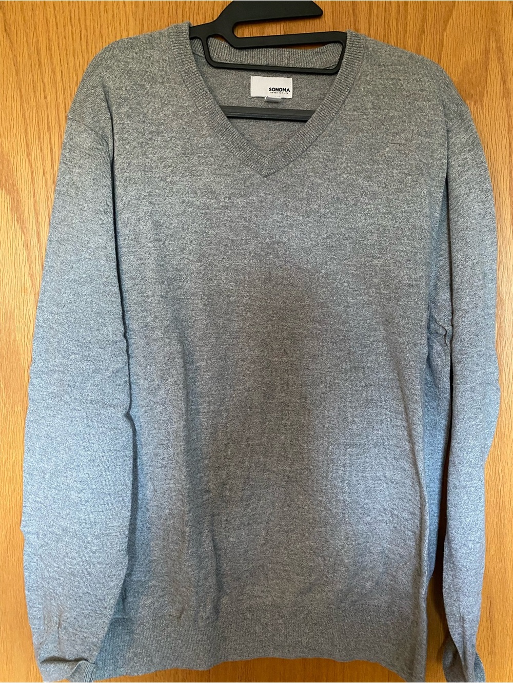 Sonoma Men's Heather Gray V-Neck Sweater